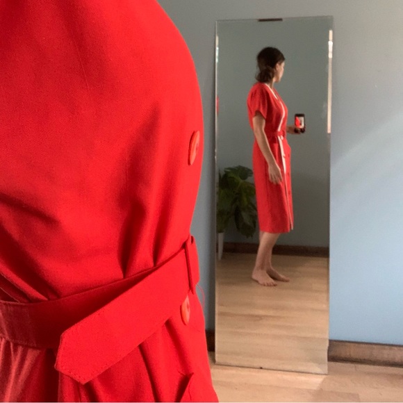 Vintage 80’s red dress - Picture 1 of 10